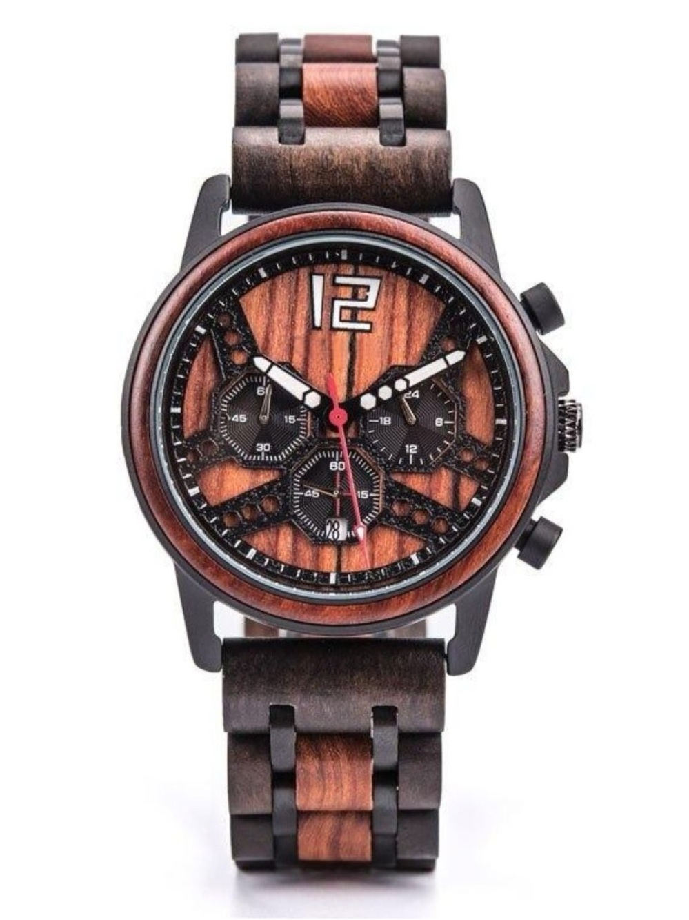 AVANTWOOD Men’s Chronograph Wood and Steel Watch